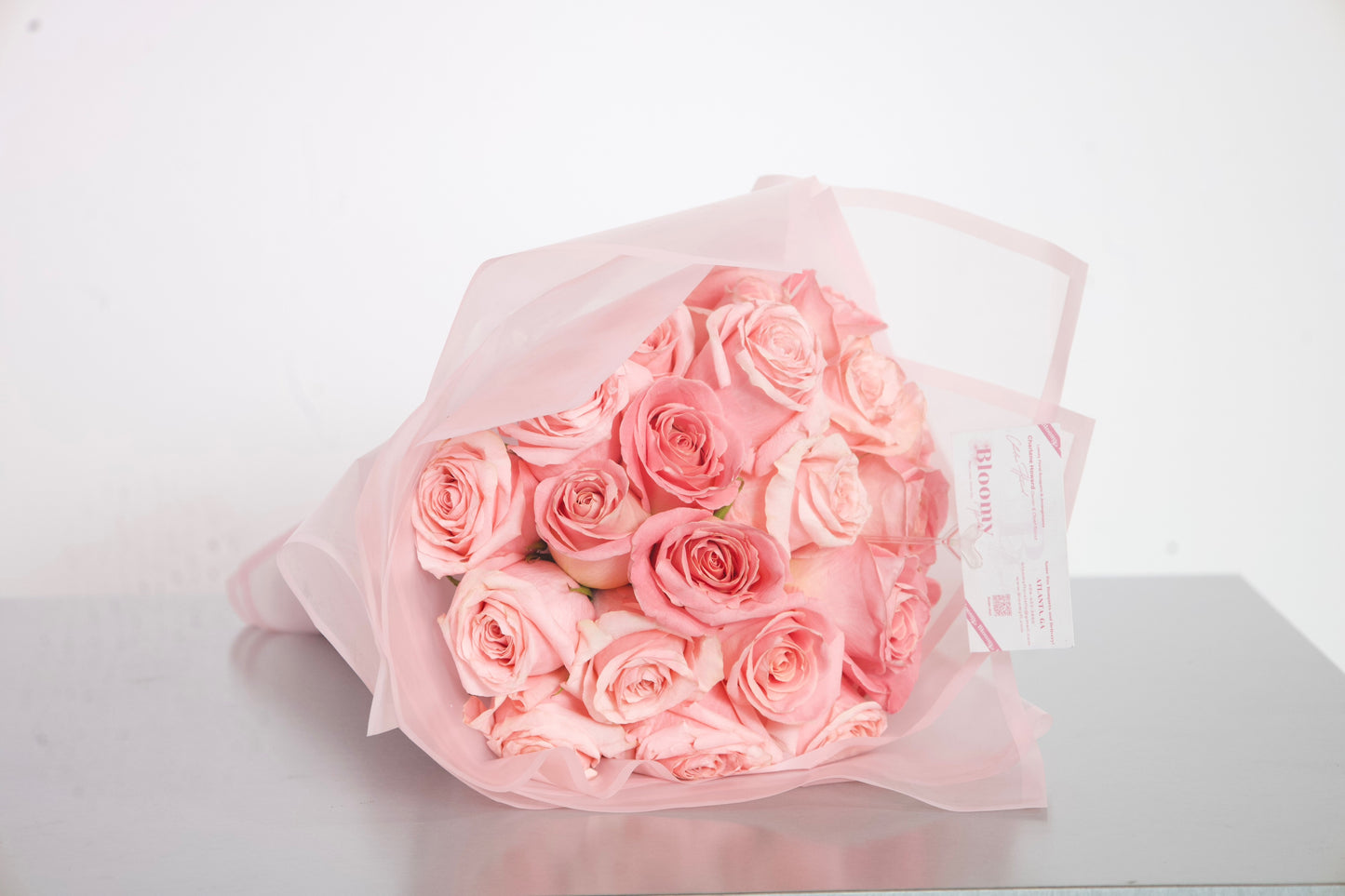 "Pretty in Pink" Blush Pink Rose Bouquet